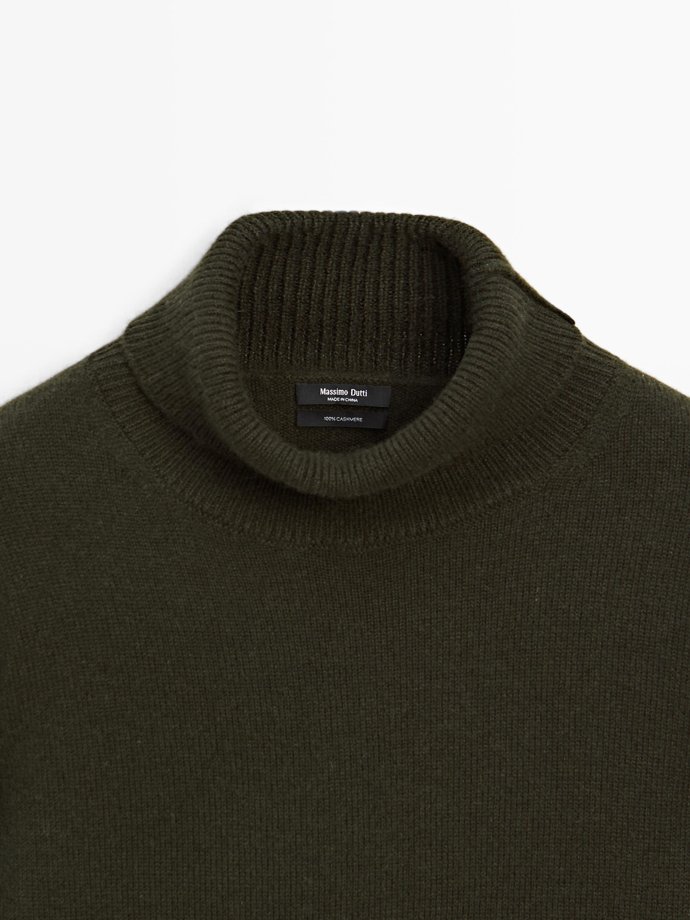100% cashmere short knit sweater
